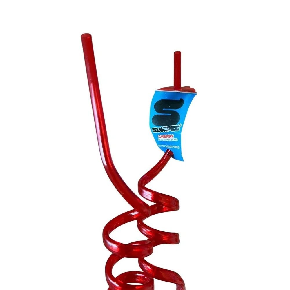 7 Eleven Slurpee Cherry Candy Twist Swirl Straws Set Of‎ 2